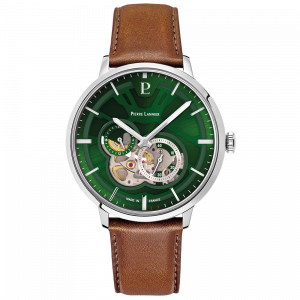 montre pierre lannier homme cuir automatique Trio 334B174