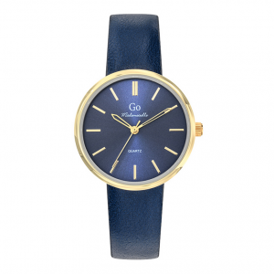 montre-femme-bracelet-cuir synthétique-bleu-go-699518