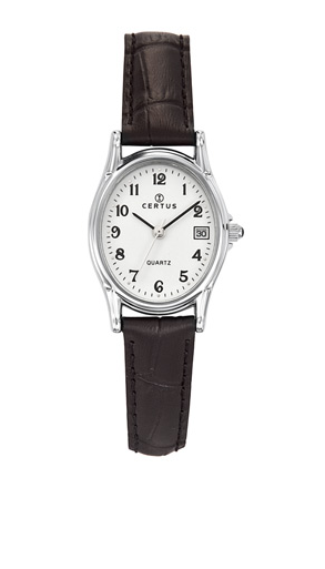 montre-dame-ovale-date-bracelet-cuir-644520