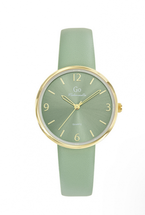 montre-femme-bracelet-cuir synthétique-vert-go-699611