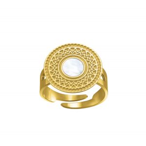 Bague N°3 Bijoux en acier doré