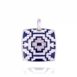 pendentif argent laque una stiria aztec bq186