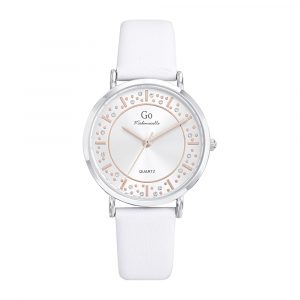 montre-femme-bracelet-cuir-blanc go mademoiselle 699529